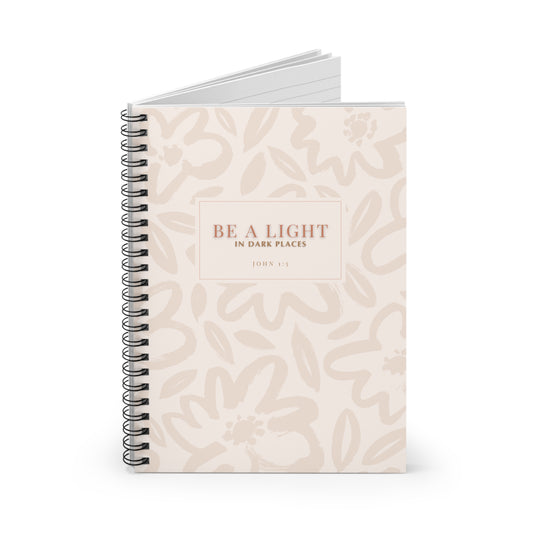 "Be a Light" Spiral Notebook - Ruled Line